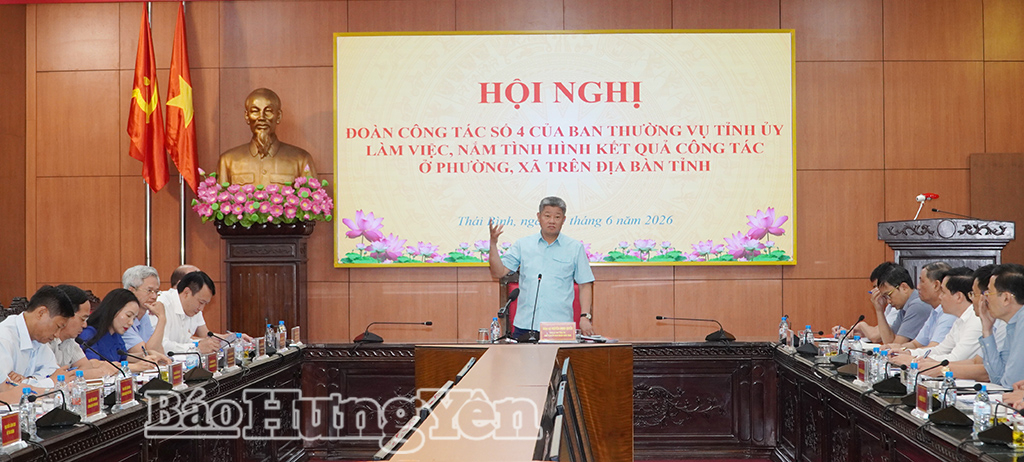 Đoàn công tác số 4 của Ban Thường vụ Tỉnh ủy làm việc với các địa phương
