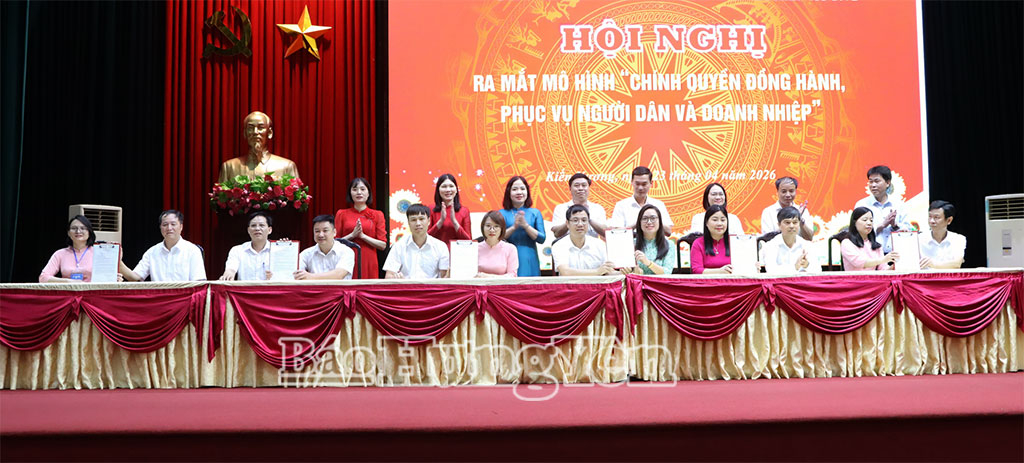 Xã Kiến Xương: Ra mắt mô hình “Dân vận khéo 1+10” và mô hình “Chính quyền đồng hành, phục vụ người dân và doanh nghiệp”