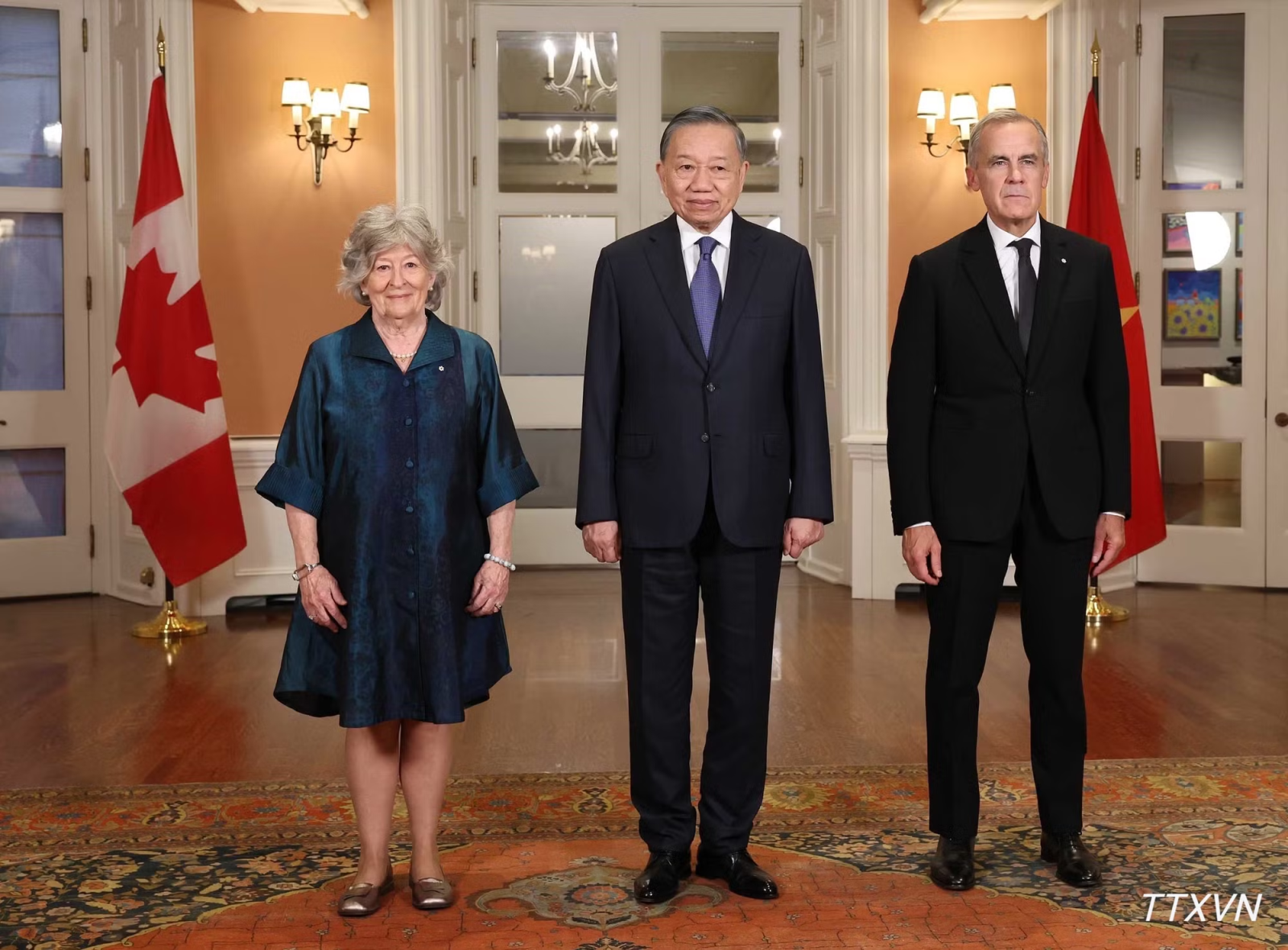Toàn quyền Canada chủ trì chiêu đãi trọng thể Tổng Bí thư, Chủ tịch nước Tô Lâm