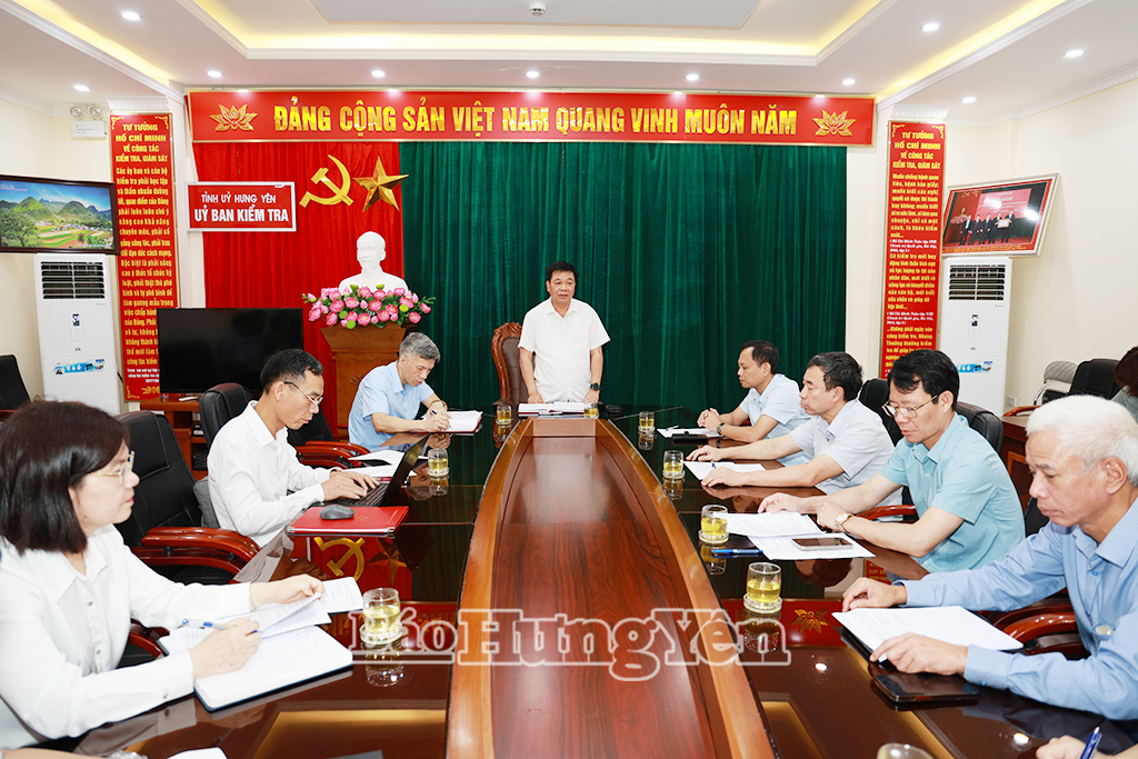 Triển khai Quyết định của Ban Thường vụ Tỉnh ủy về công tác kiểm tra