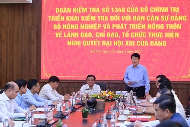 Triển khai quyết định kiểm tra tại Bộ Nông nghiệp và Phát triển nông thôn