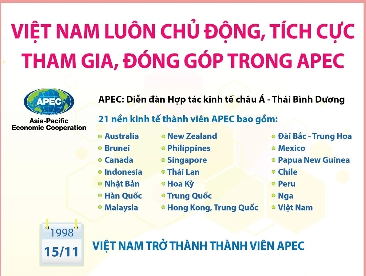 Việt Nam luôn chủ động, tích cực tham gia, đóng góp trong APEC