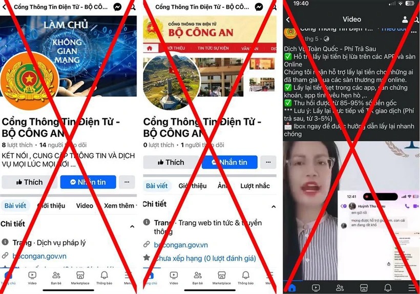 Cảnh báo thủ đoạn mạo danh Cổng Thông tin Điện tử Bộ Công an để lừa đảo