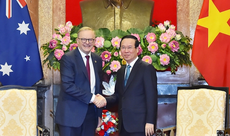 Chủ tịch nước Võ Văn Thưởng tiếp Thủ tướng Australia Anthony Albanese