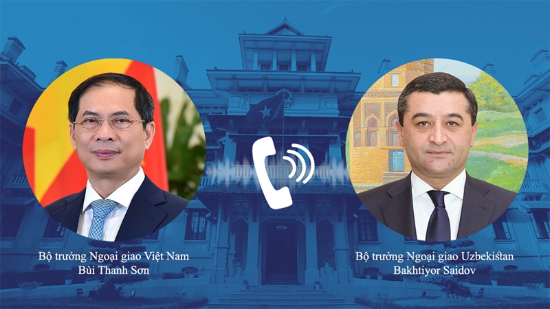 Bộ trưởng Ngoại giao Bùi Thanh Sơn điện đàm với Bộ trưởng Ngoại giao Uzbekistan