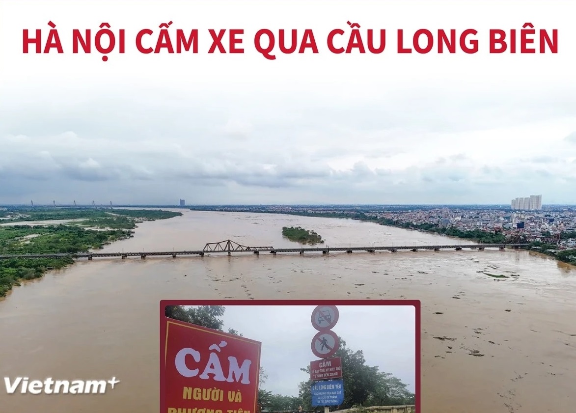 Hà Nội cấm xe qua cầu Long Biên cho đến khi bảo đảm an toàn